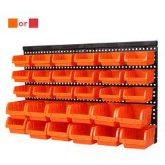 Garage Wall Organization Bins Hanging Wall Mount Board Tool Storage Plastic Workshop Box Storage Rack Plate Hole Access Tools |  | Luvasmr - Satisfyingly Organised
