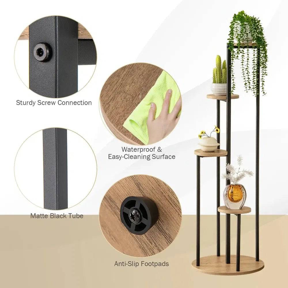 GOFLAME Indoor Metal Plant Stand, 125 cm Tall Corner Plant Shelf for Potted Plant |  | Luvasmr - Satisfyingly Organised