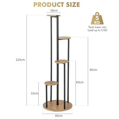 GOFLAME Indoor Metal Plant Stand, 125 cm Tall Corner Plant Shelf for Potted Plant |  | Luvasmr - Satisfyingly Organised
