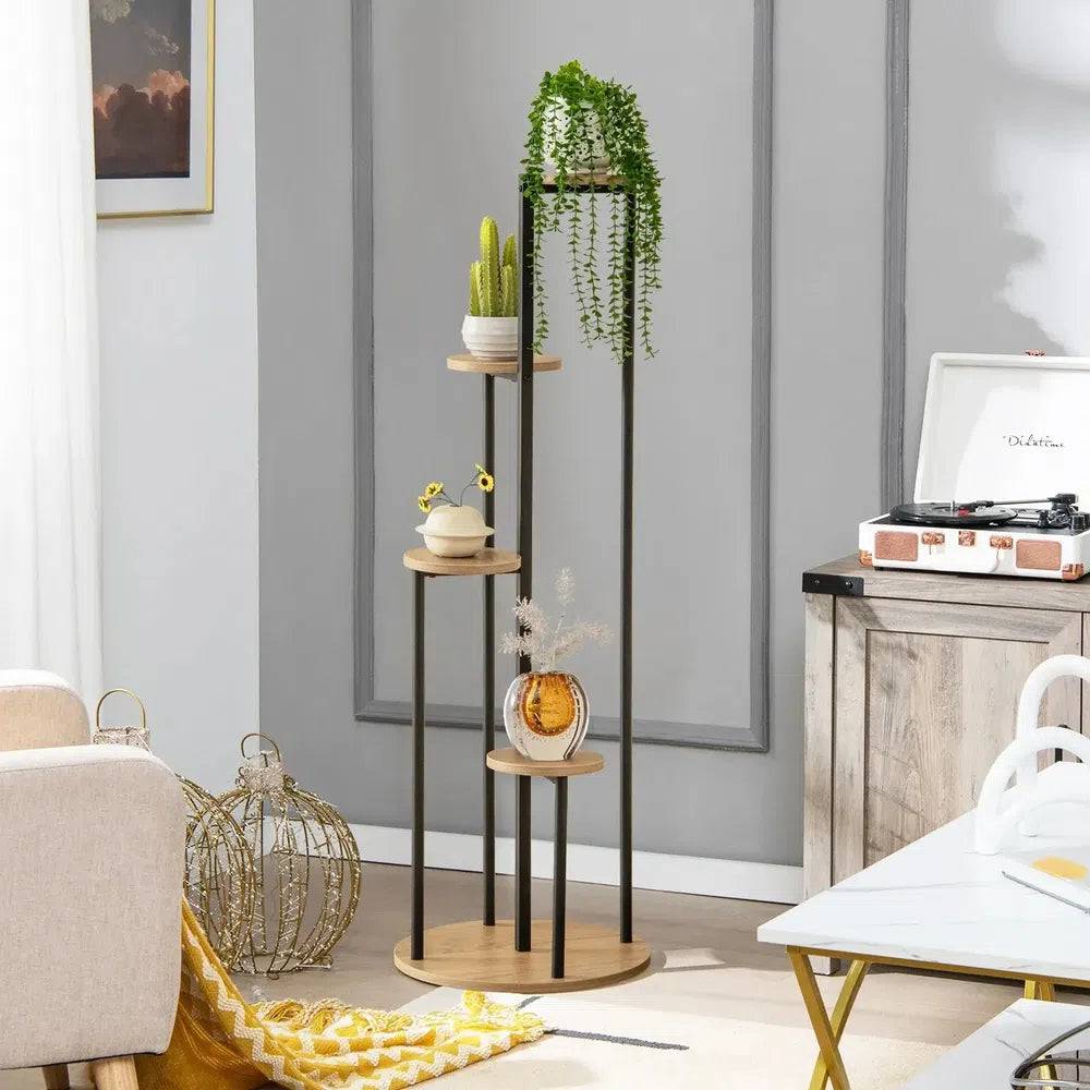 GOFLAME Indoor Metal Plant Stand, 125 cm Tall Corner Plant Shelf for Potted Plant |  | Luvasmr - Satisfyingly Organised