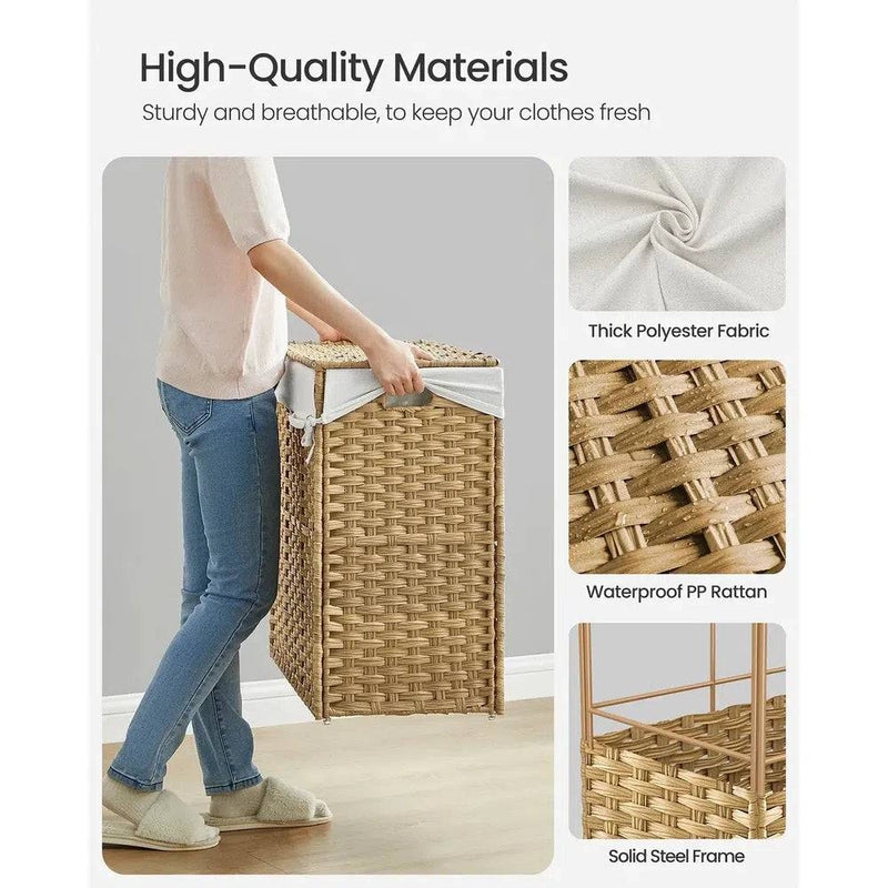 Handwoven Rattan Style Laundry Hamper | Utility Room | Luvasmr - Satisfyingly Organised