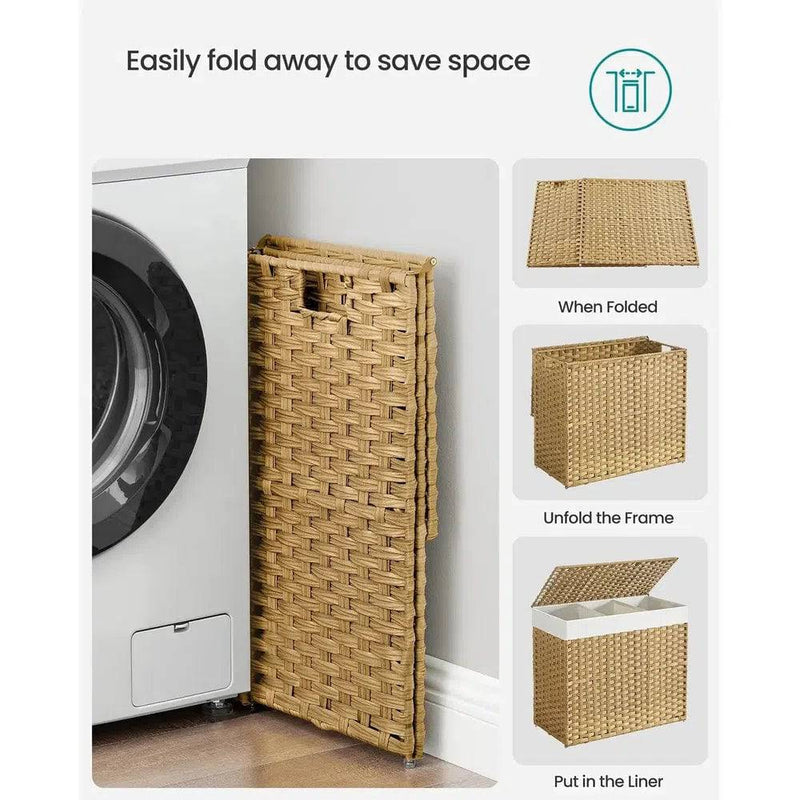 Handwoven Rattan Style Laundry Hamper | Utility Room | Luvasmr - Satisfyingly Organised