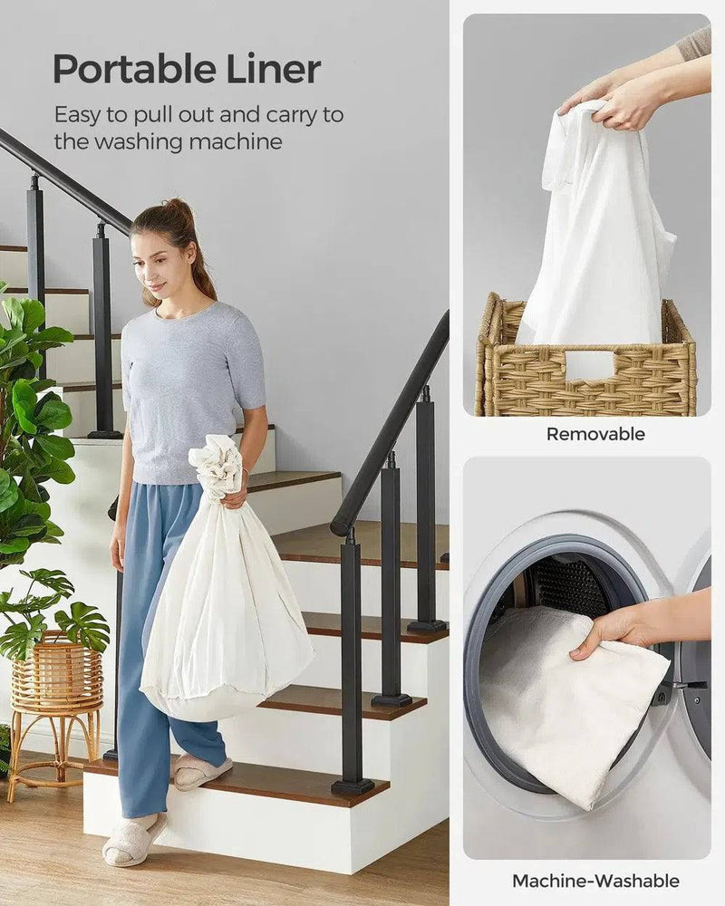 Handwoven Rattan Style Laundry Hamper | Utility Room | Luvasmr - Satisfyingly Organised