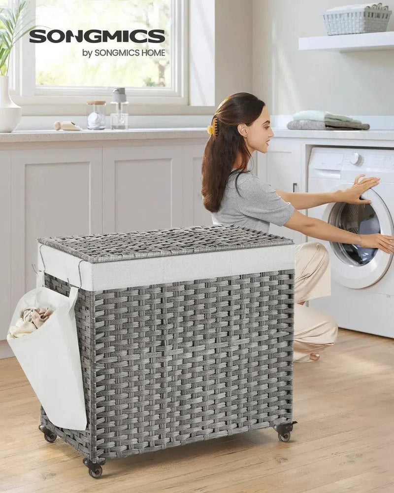 Handwoven Rattan Style Laundry Hamper | Utility Room | Luvasmr - Satisfyingly Organised