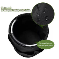 Inside view of waterproof 600D Oxford storage basket with thickened bottom and PE coating for durability.