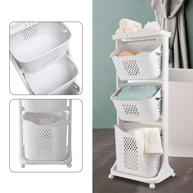 3-Layer Rolling Storage Basket | Utility Room | Luvasmr - Satisfyingly Organised