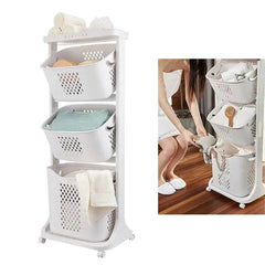 3-Layer Rolling Storage Basket | Utility Room | Luvasmr - Satisfyingly Organised