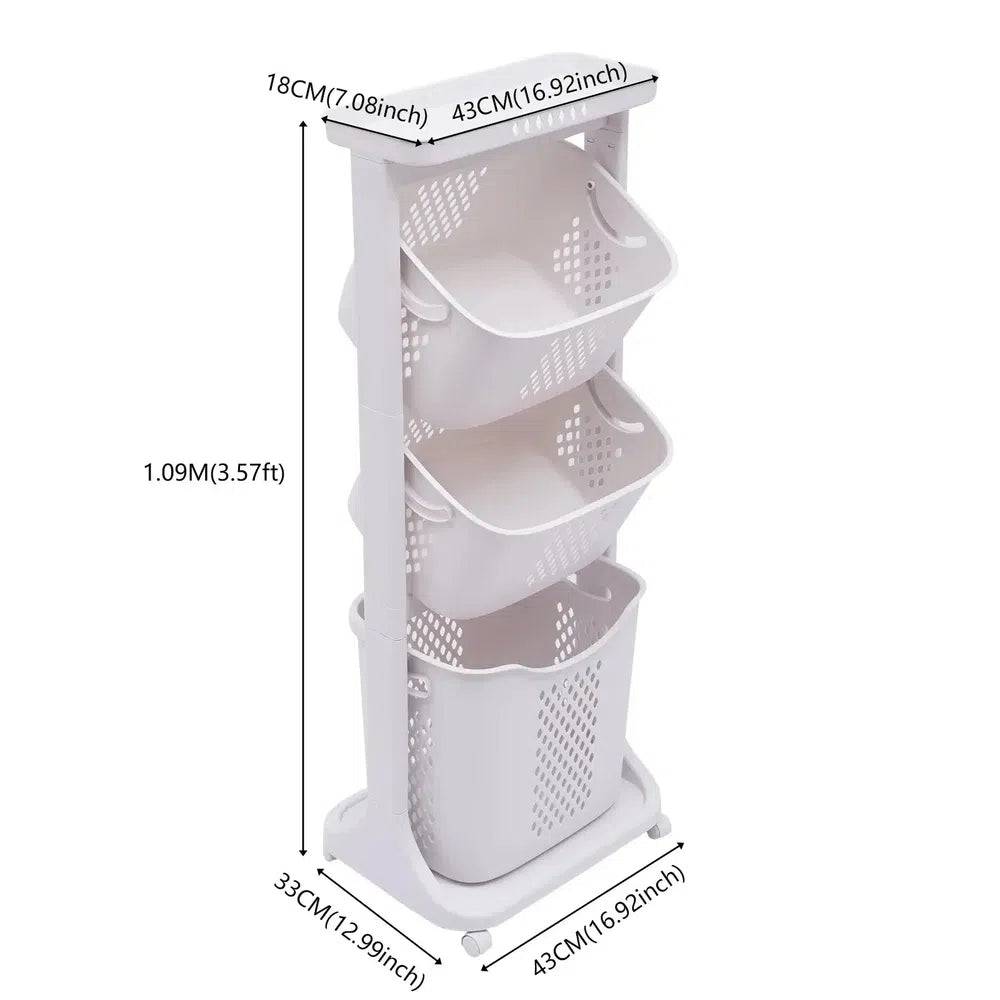 3-Layer Rolling Storage Basket | Utility Room | Luvasmr - Satisfyingly Organised