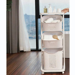 3-Layer Rolling Storage Basket | Utility Room | Luvasmr - Satisfyingly Organised