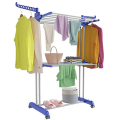 3-Tier Stainless Foldable Garment Hanger | Utility Room | Luvasmr - Satisfyingly Organised