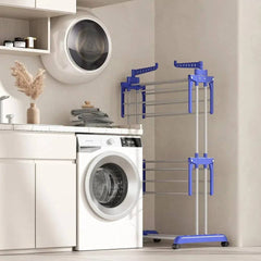 3-Tier Stainless Foldable Garment Hanger | Utility Room | Luvasmr - Satisfyingly Organised