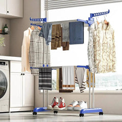 3-Tier Stainless Foldable Garment Hanger | Utility Room | Luvasmr - Satisfyingly Organised