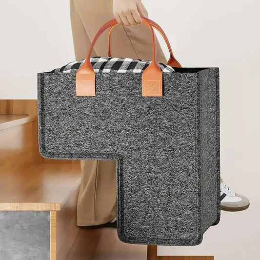 L-Shaped Stair Laundry Basket | Utility Room | Luvasmr - Satisfyingly Organised