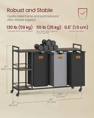 Laundry Basket with Shelves and Wheels | Utility Room | Luvasmr - Satisfyingly Organised