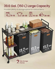 Laundry Basket with Shelves and Wheels | Utility Room | Luvasmr - Satisfyingly Organised