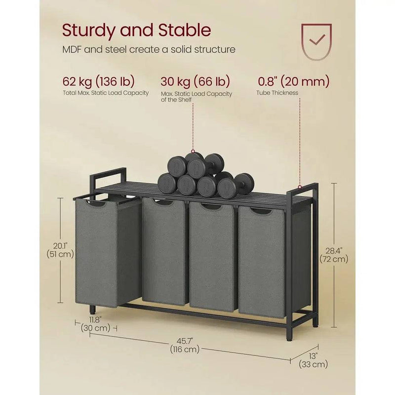 Multi-Compartment Laundry Hamper | Utility Room | Luvasmr - Satisfyingly Organised