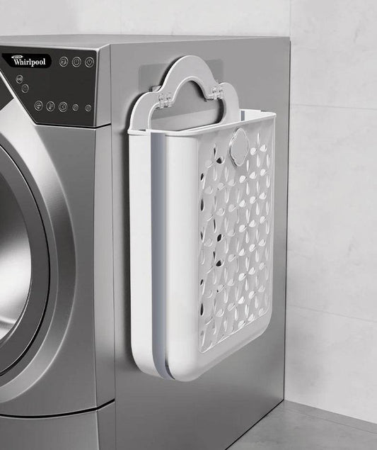 Wall-Mounted Folding Bathroom Laundry Basket | Utility Room | Luvasmr - Satisfyingly Organised