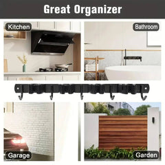 Wall-Mounted Mop & Broom Organiser | Utility Room | Luvasmr - Satisfyingly Organised