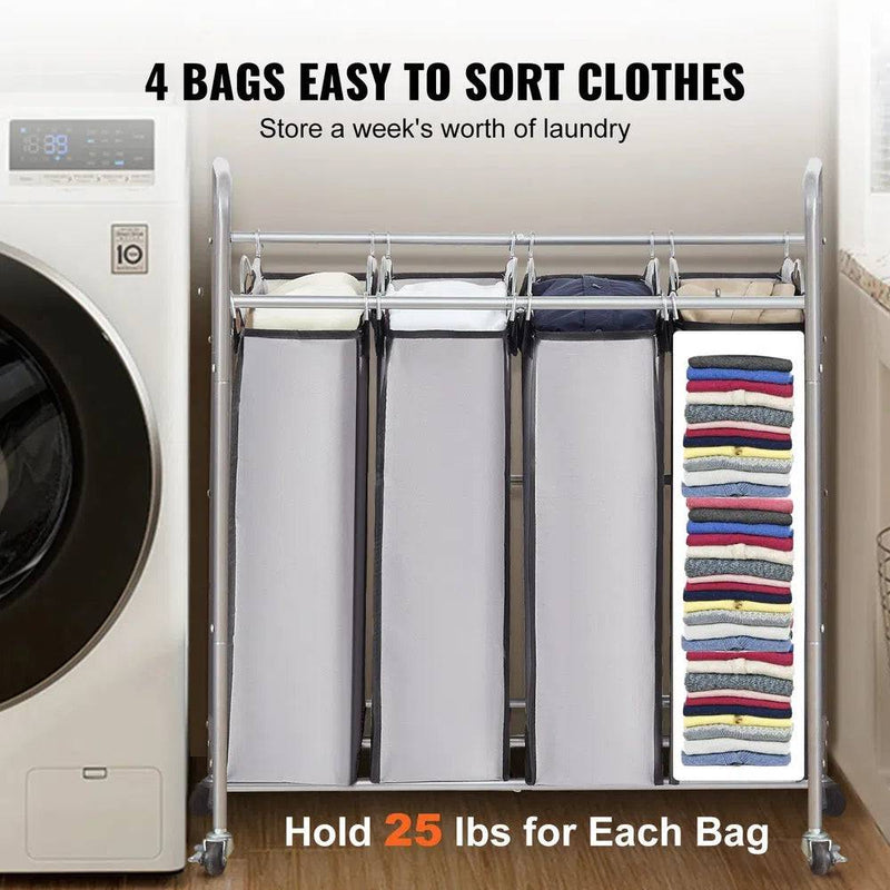 Wheeled Laundry Sorter Cart | Utility Room | Luvasmr - Satisfyingly Organised