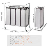 Wheeled Laundry Sorter Cart | Utility Room | Luvasmr - Satisfyingly Organised
