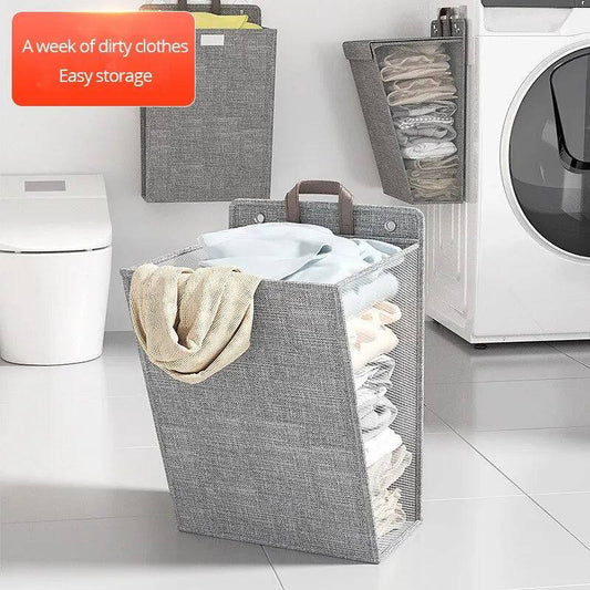 Foldable Adhesive Laundry Basket Hamper | Utility Room | Luvasmr - Satisfyingly Organised