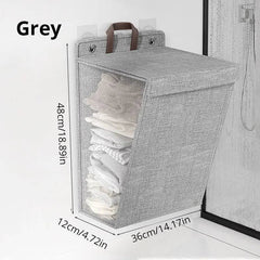 Foldable Adhesive Laundry Basket Hamper | Utility Room | Luvasmr - Satisfyingly Organised