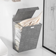 Foldable Adhesive Laundry Basket Hamper | Utility Room | Luvasmr - Satisfyingly Organised