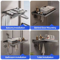 Foldable Clothes and Hat Rack with Hooks | Utility Room | Luvasmr - Satisfyingly Organised