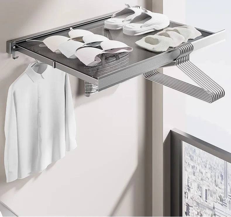 Foldable Clothes and Hat Rack with Hooks | Utility Room | Luvasmr - Satisfyingly Organised