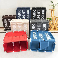 Rolling Laundry Basket Organizer 3 Grid Large Laundry Hamper Bin Waterproof Laundry Bags For Dirty Clothes Storage Box On Wheels |  | Luvasmr - Satisfyingly Organised