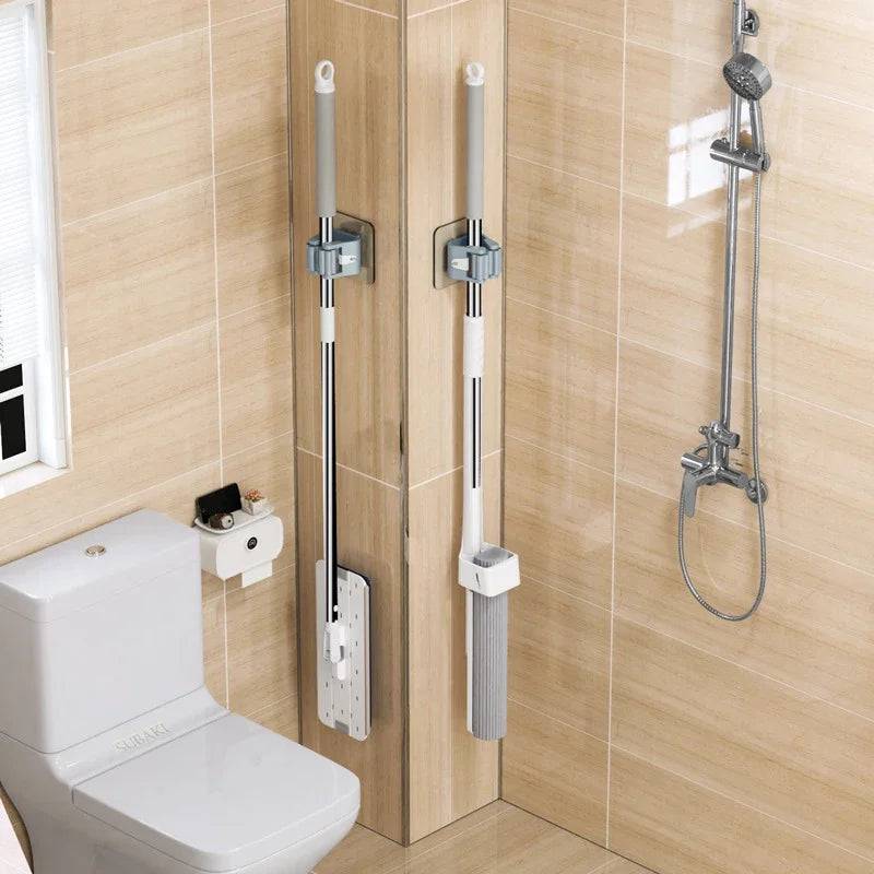 Wall-Mounted Mop and Broom Storage Rack | Utility Room | Luvasmr - Satisfyingly Organised