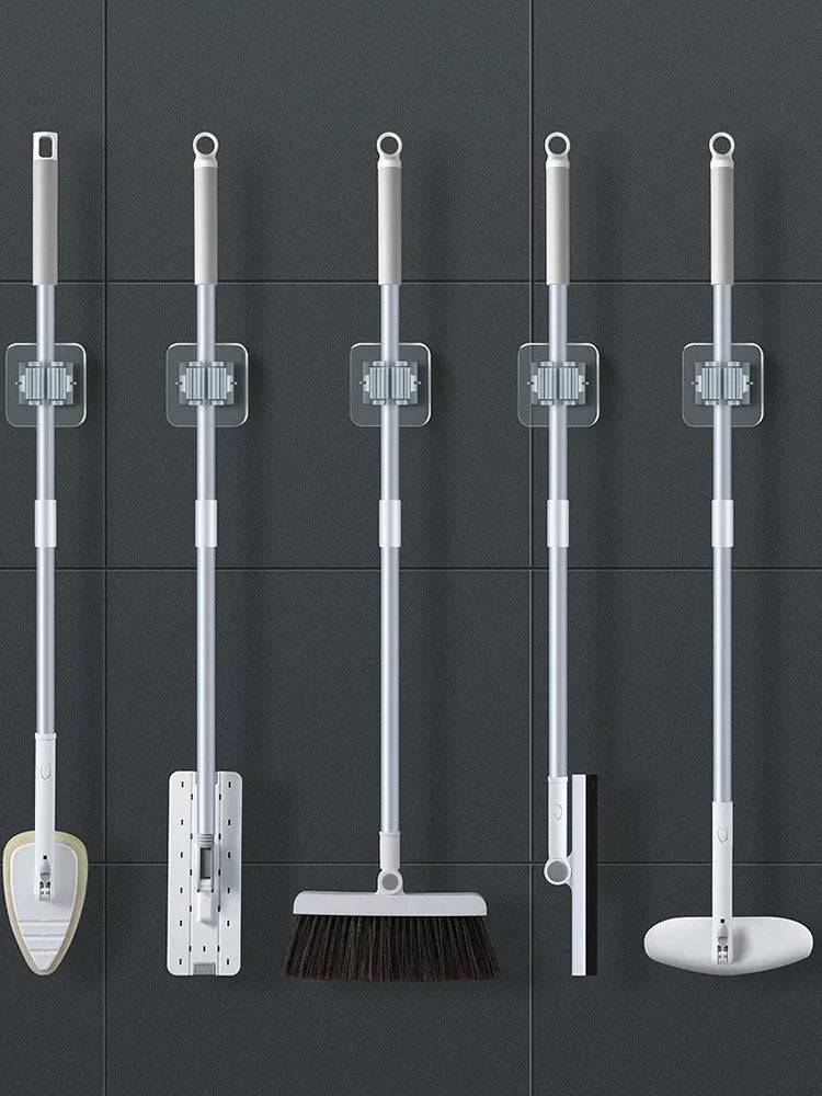 Wall-Mounted Mop and Broom Storage Rack | Utility Room | Luvasmr - Satisfyingly Organised