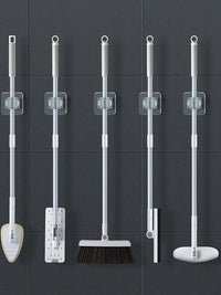 Wall-Mounted Mop and Broom Storage Rack | Utility Room | Luvasmr - Satisfyingly Organised