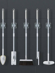Wall-Mounted Mop and Broom Storage Rack | Utility Room | Luvasmr - Satisfyingly Organised