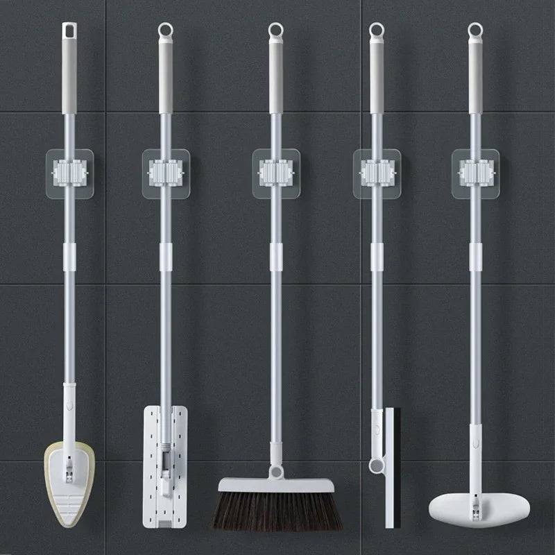 Wall-Mounted Mop and Broom Storage Rack | Utility Room | Luvasmr - Satisfyingly Organised