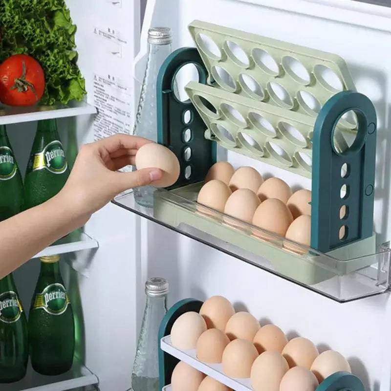 Egg Storage Container Large Capacity Egg Refrigerator Tray For Household Easy To Use Fridge Flip Egg Fresh-Keeping Case Holder |  | Luvasmr - Satisfyingly Organised
