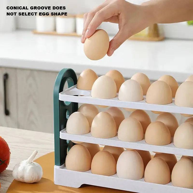 Egg Storage Container Large Capacity Egg Refrigerator Tray For Household Easy To Use Fridge Flip Egg Fresh-Keeping Case Holder |  | Luvasmr - Satisfyingly Organised