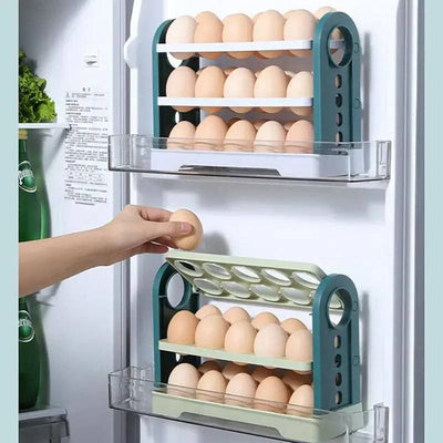 Egg Storage Container Large Capacity Egg Refrigerator Tray For Household Easy To Use Fridge Flip Egg Fresh-Keeping Case Holder |  | Luvasmr - Satisfyingly Organised