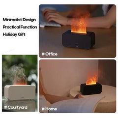 New Simulation Flame Aromatherapy Machine Mini Air Humidifier LED Colorful Light Timer Humidifier Home Perfume Diffuser |  | Luvasmr - Satisfyingly Organised