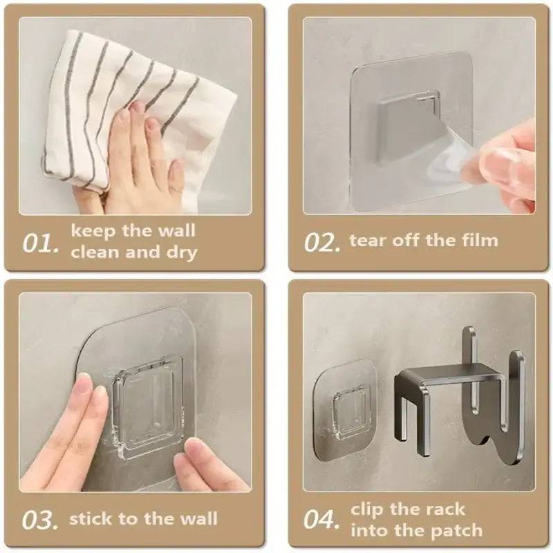 No Punching Bedroom Neat Storage Shoe Drying Slippers Rack Bathroom Rack Slipper Hook Toilet Drainage Rack Wall Mounted |  | Luvasmr - Satisfyingly Organised
