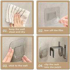 No Punching Bedroom Neat Storage Shoe Drying Slippers Rack Bathroom Rack Slipper Hook Toilet Drainage Rack Wall Mounted |  | Luvasmr - Satisfyingly Organised