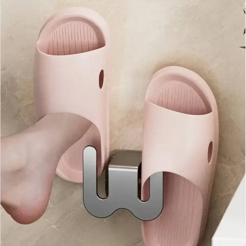 No Punching Bedroom Neat Storage Shoe Drying Slippers Rack Bathroom Rack Slipper Hook Toilet Drainage Rack Wall Mounted |  | Luvasmr - Satisfyingly Organised