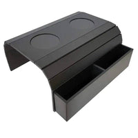 Sofa Tray Table - Remote Control and Cellphone Organizer Holder,  Arm Rest  with Pockets. Fits Over Square Chair Arms |  | Luvasmr - Satisfyingly Organised