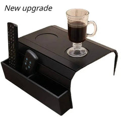 Sofa Tray Table - Remote Control and Cellphone Organizer Holder,  Arm Rest  with Pockets. Fits Over Square Chair Arms |  | Luvasmr - Satisfyingly Organised