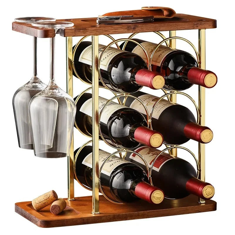 Wooden Countertop Wine Rack