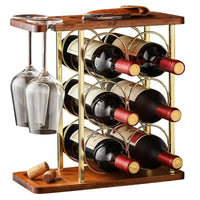 Wooden Countertop Wine Rack