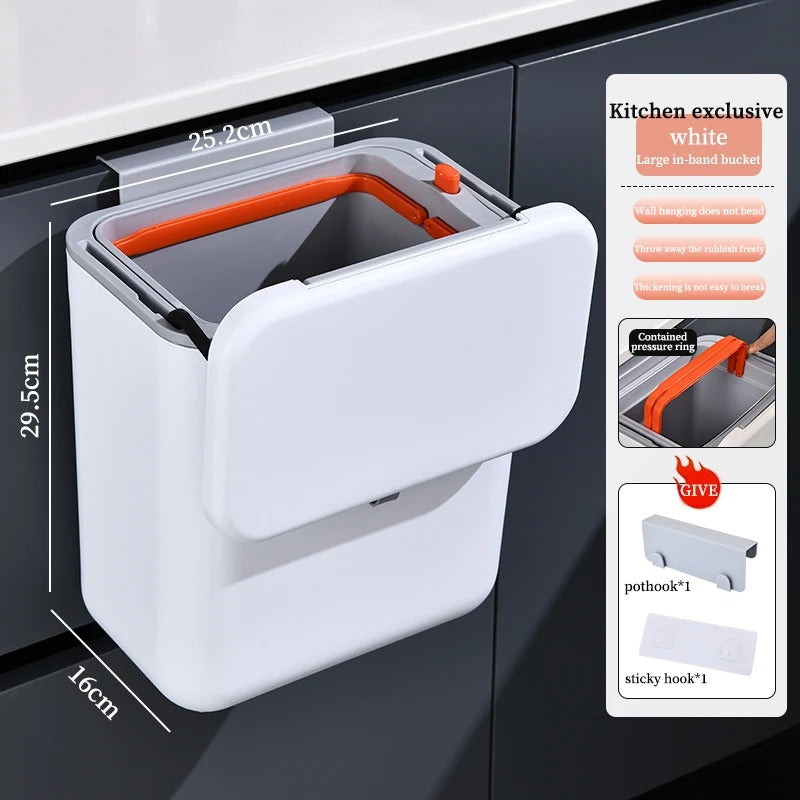 Smart Slide Lid Hanging Trash Can - Luvasmr