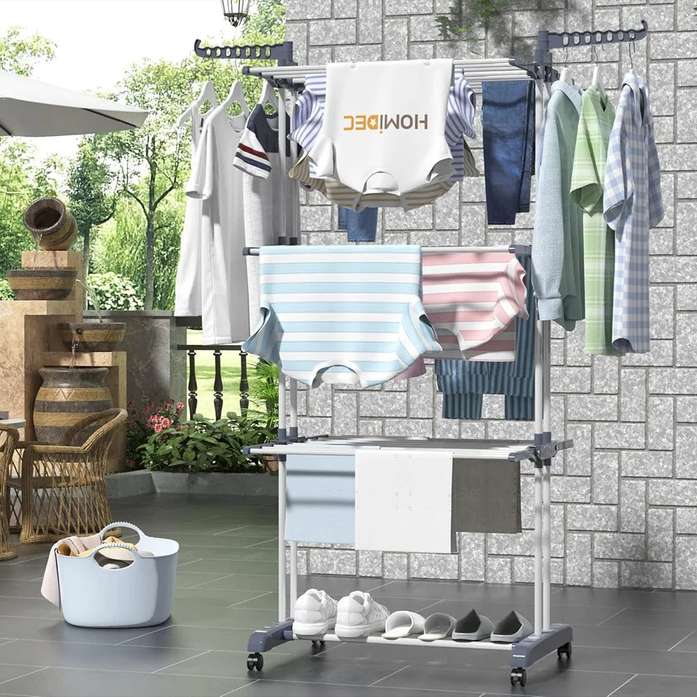 3-Tier Stainless Foldable Garment Hanger