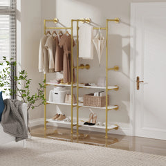 Industrial Pipe Clothes Rail with Shelves | Bedroom | Luvasmr - Satisfyingly Organised
