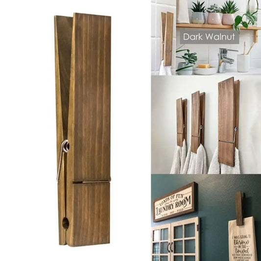 Giant Wooden Towel Clip Rack